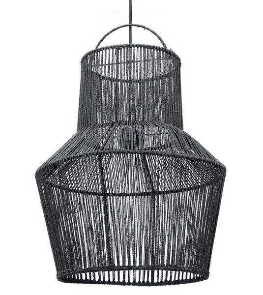 Bazar Bizar Bazar Bizar The Jarron Pendelleuchte Ø 48 cm aus natürlichem Seegras, Schwarz, – Produktbild 2 von 4