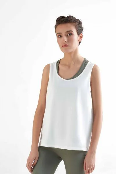 True North True North Damen Tank Top aus Bio-Baumwolle und Modal Unterhemd Top 1210, Weiß, – Produktbild 1 von 3