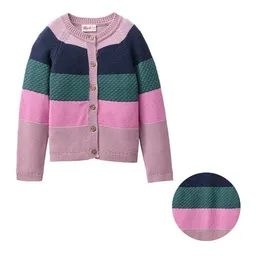 People Wear Organic People Wear Organic Strickjacke, bunt geringelt, Bio-Baumwolle – Produktbild 1 von 1