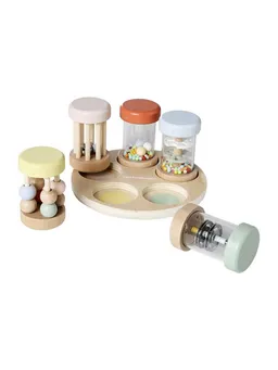 Vertbaudet Vertbaudet Spielzeug-Musikinstrument 5er-Set musikalische Baby Rasseln aus Holz FSC®, 5er-Pack – Produktbild 1 von 1