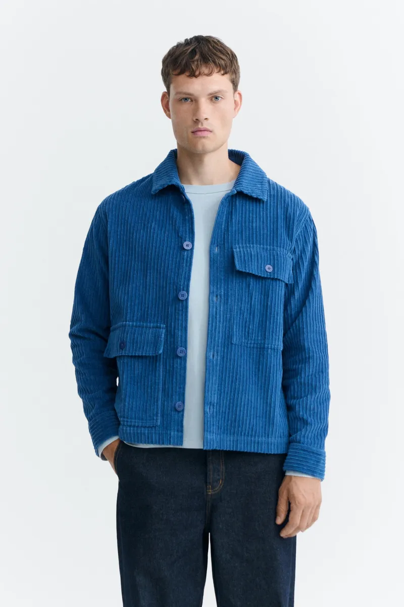 thinking mu Thinking MU Herren vegan Jacke Aus Gabin Cord Blau, Blau, – Produktbild 2 von 2