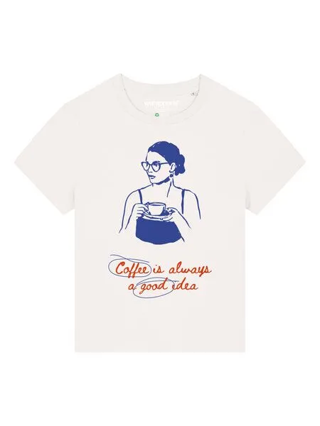watapparel watapparel T-Shirt Frauen Coffee is a good idea, Off white, – Produktbild 2 von 4