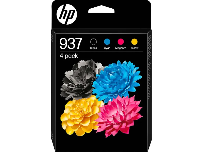Hewlett Packard HP 4er-Set Tintenpatronen 6C400NE, Nr. 937 schwarz, cyan, magenta, gelb – Produktbild 1 von 1