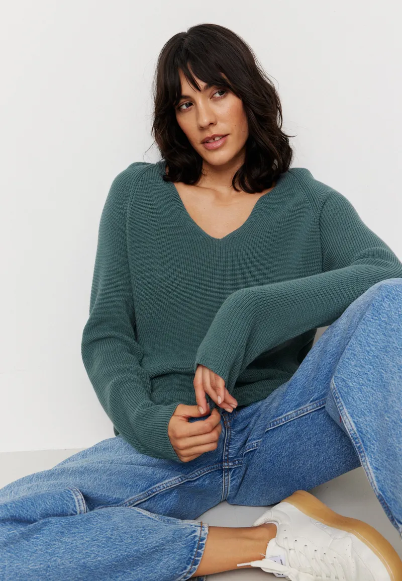 recolution Recolution Damen vegan Pullover Arugula Teal, Teal, – Produktbild 2 von 2