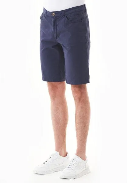 ORGANICATION ORGANICATION Regular-Fit Shorts aus Bio-Baumwolle, Navy, – Produktbild 3 von 3
