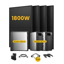 EcoFlow EcoFlow Stream Ultra X, All-in-One Speicher für Balkonkraftwerke, mit 4 x 450 Bifaziale Solarmodule, by Powerness (deal) - Stream Ultra X + 2 x Stream AC Pro | 7680Wh / 1 x Smart Meter / Selbstabholung – Produktbild 1 von 1