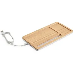 hi!dea™ hi!dea™ MOTT. Schreibtisch-Organizer mit 15W wireless Ladegerät aus Bambus und ABS – Produktbild 1 von 1