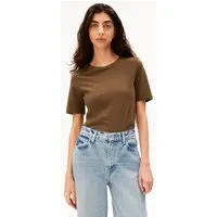 ARMEDANGELS ARMEDANGELS LUALAA Damen T-Shirt aus Leinen-Mix, Dried palm, – Produktbild 1 von 1