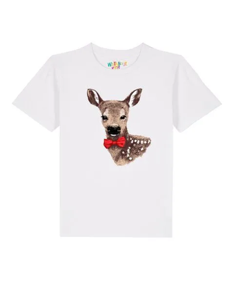 watabout.kids watabout.kids T-Shirt Kinder Rehkitz, White, – Produktbild 1 von 3