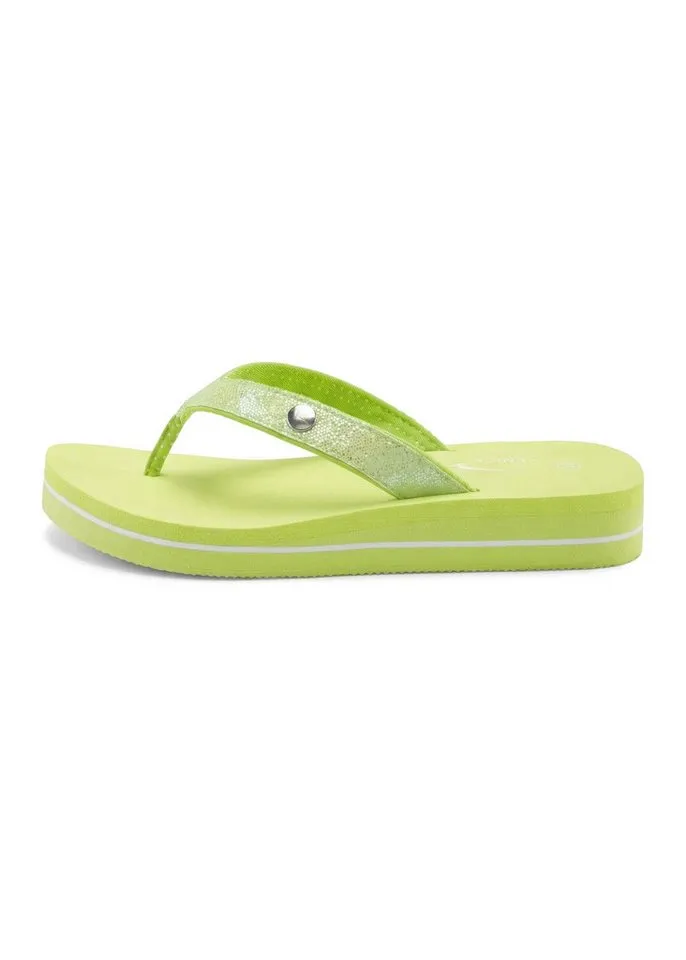 VENICE BEACH VENICE BEACH Sandale, Badeschuh, Badelatsche, Flip Flop, Badeschlappe, Pantolette Badezehentrenner Zehentrenner mit wasserabweisender und leichter Sohle VEGAN, Grün, – Produktbild 4 von 5