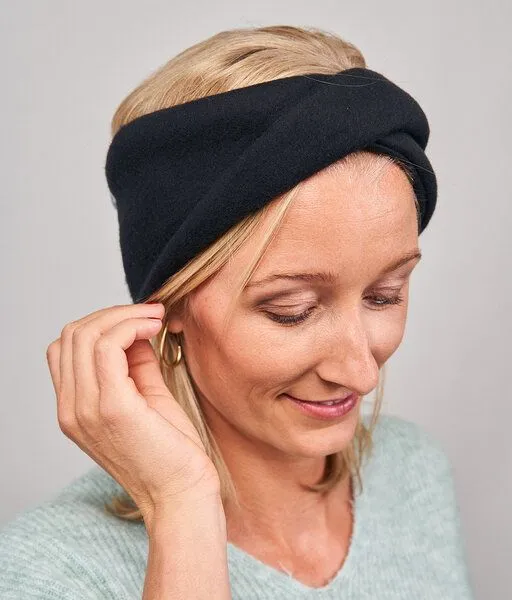 obumi obumi Strinband Twist aus Bio Baumwolle (Vegan), Black, – Produktbild 2 von 4