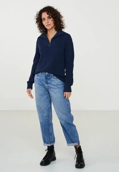 recolution Damen Stricktroyer aus Bio-Baumwolle - NIGELLA - recolution, Dark navy (blau), – Produktbild 3 von 8