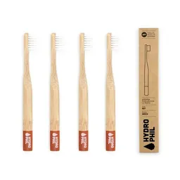 Hydrophil HYDROPHIL Kinder Zahnbürste aus Bambus |Pack | extra weich | rot – Produktbild 1 von 1