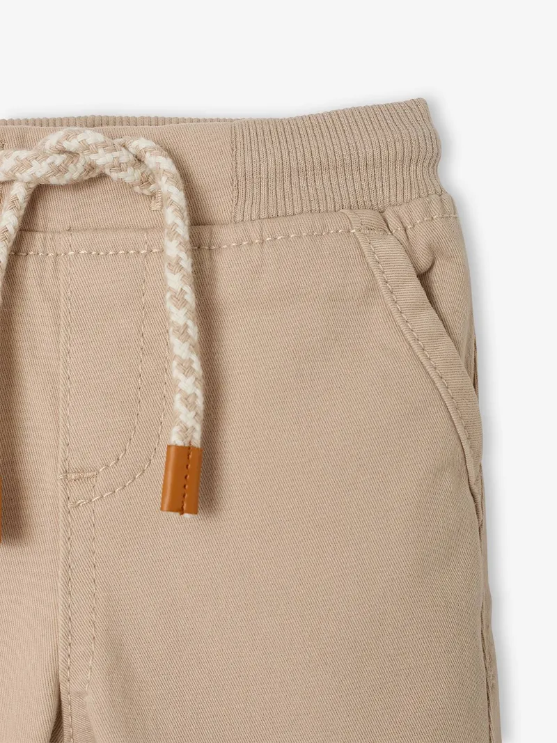 Vertbaudet Baby Thermohose gerippter Dehnbund mit Zierkordel, Beige, – Produktbild 3 von 4