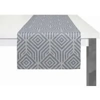 Nature by Adam Nature by Adam Tischläufer aus 100% Bio-Baumwolle - Made in Germany - Easy Diamond, Dunkelblau, – Produktbild 1 von 1