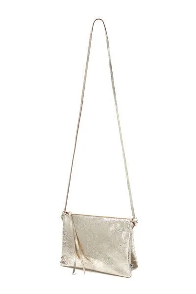 ELEKTROPULLI ELEKTROPULLI Lederhandtasche ELLA mit zwei Fächern, Gold, – Produktbild 1 von 4