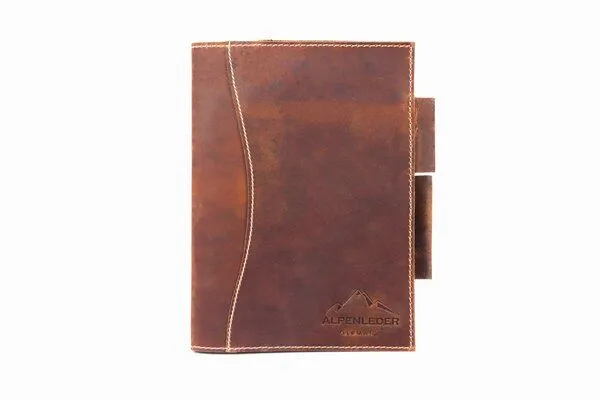 Alpenleder Alpenleder Notizbuch SCHILLER DIN A5, Wild camel (braun antik), – Produktbild 2 von 3