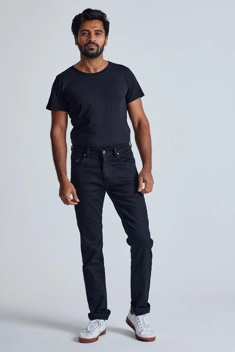 Flax and Loom Slim Fit Jeans Modell: Miles, Ebony, – Produktbild 1 von 2