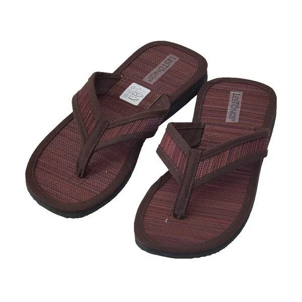 Les Tôngs Les Tôngs Juncus-V - Offene & vegane Zimtsandalen mit Zimtsohle Flip Flops, Braun, – Produktbild 1 von 4