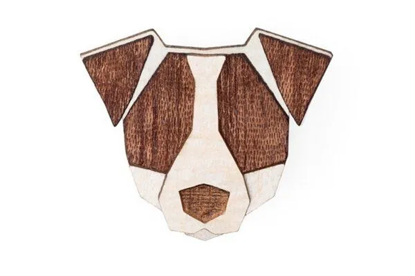 BeWooden BeWooden Jack Russell Brosche aus Holz – Produktbild 1 von 4
