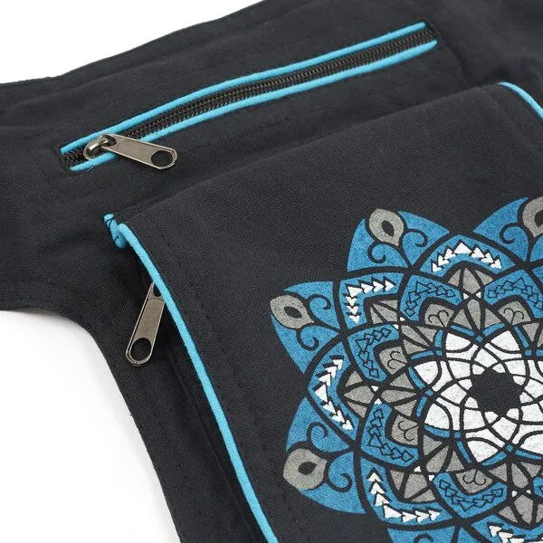 short'n'pietz short'n'pietz handgenähte Gürteltasche mit verstellbarem Gürtel, Schwarz türkis, – Produktbild 6 von 6