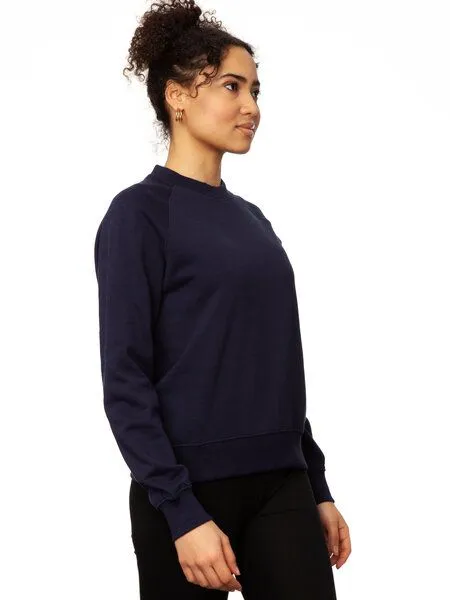FellHerz FellHerz Damen Raglan Sweater bio & fair, Blau, – Produktbild 4 von 5