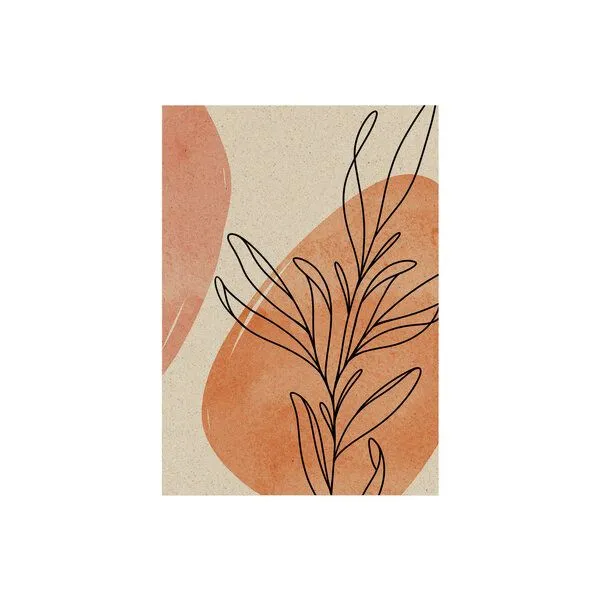 matabooks® matabooks® Minimalistische A6 Postkarte mit Pflanzenmotiv aus nachhaltigem Graspapier, Olive, – Produktbild 1 von 1