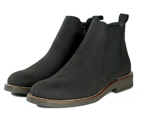 Fairticken Fairticken GAGROA vegane Chelsea Stiefeletten Women in Suede-Optik, Schwarz, – Produktbild 4 von 4