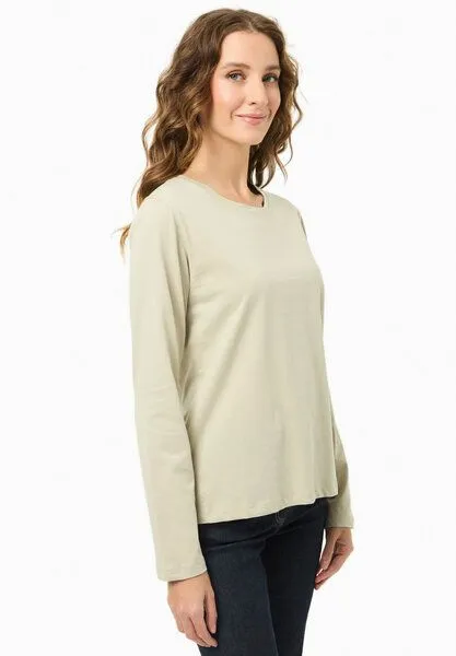 ORGANICATION ORGANICATION Langarmshirt aus Bio-Baumwolle, Soft green, – Produktbild 3 von 4