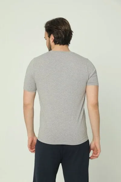 Bruno Barella GOTS zertifizierte Biobaumwolle Herren T-Shirt von Bruno Barella, Grau, – Produktbild 2 von 2
