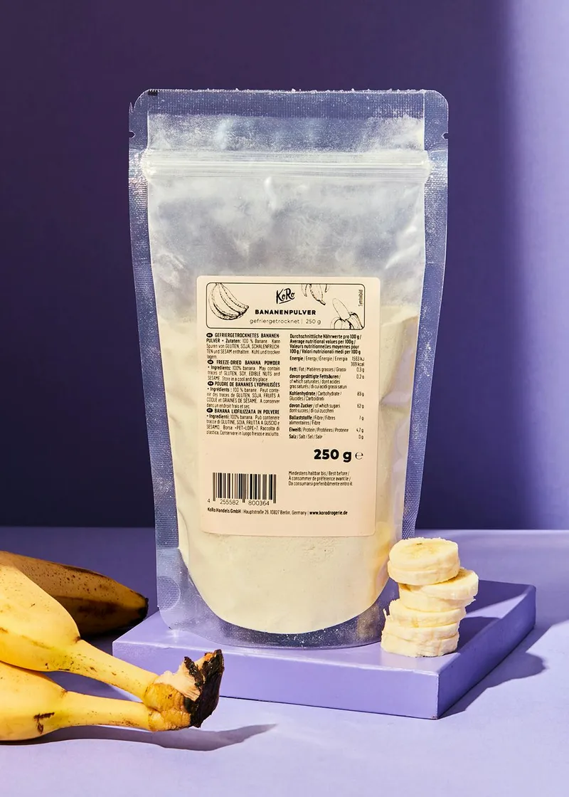 KoRo Gefriergetrocknetes Bananenpulver 250 g – Produktbild 2 von 5