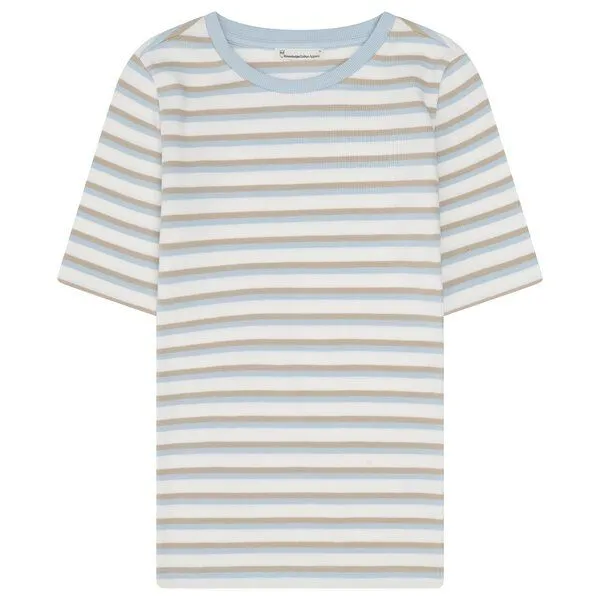 KnowledgeCotton Apparel KnowledgeCotton Apparel T-Shirt Rib, Multi color stripe, – Produktbild 1 von 4