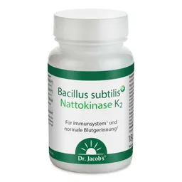 Dr. Jacob's Dr. Jacob's Bacillus subtilis plus Nattokinase-Enzym Vitamin K2 vegan – Produktbild 1 von 1