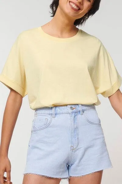 Kultgut Kultgut Biofair & Vegan Oversize T-Shirt aus 100% feiner Biobaumwolle, Summeryellow, – Produktbild 1 von 4