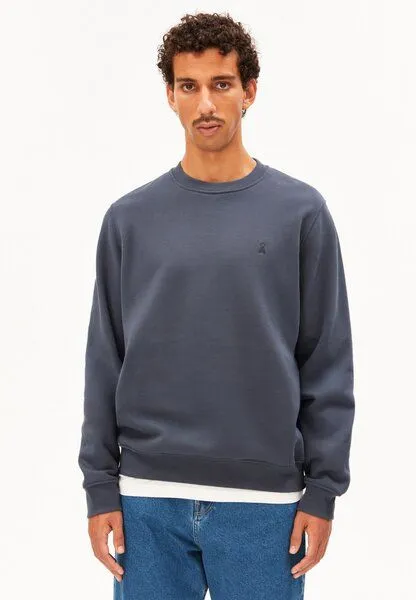 ARMEDANGELS ARMEDANGELS BAARO FLEECE Herren Sweatshirt aus Bio-Baumwolle, Moonshadow, – Produktbild 1 von 4