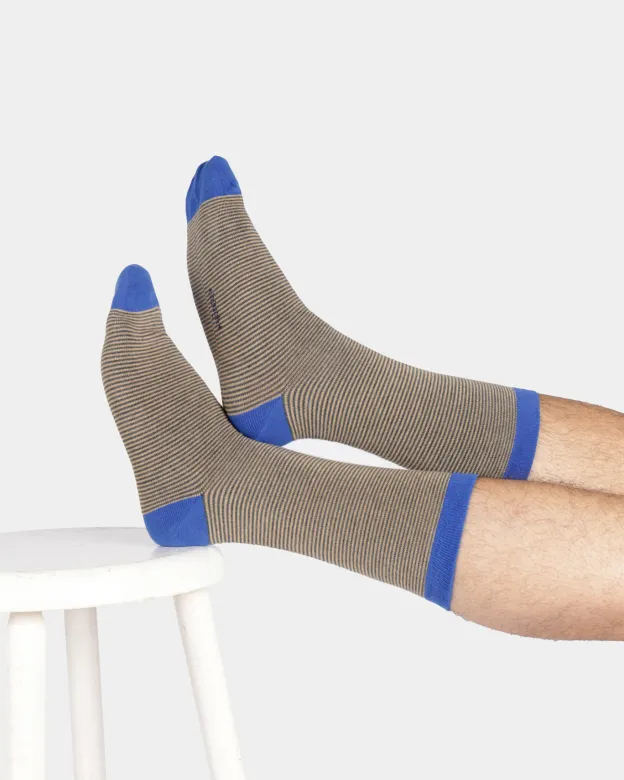 Thought Socken Modell: Stripe Crew, Sand yellow, – Produktbild 1 von 1
