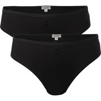 Living Crafts LIVING CRAFTS - Damen Slip, 2er-Pack - Schwarz (100% Bio-Baumwolle), Nachhaltige Mode, Bio Bekleidung – Produktbild 1 von 1