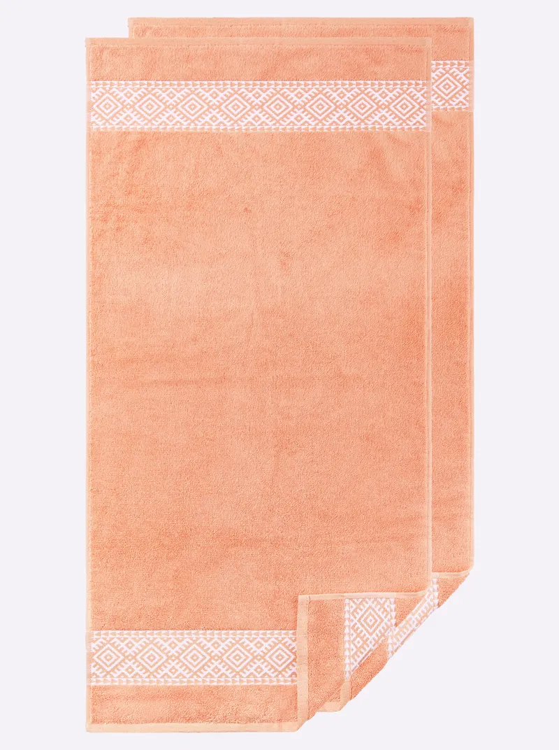 wäschepur Handtuch apricot, Apricot, – Produktbild 3 von 3