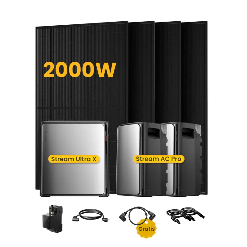 EcoFlow EcoFlow Stream Ultra X, All-in-One Speicher für Balkonkraftwerke, mit 4 x 500W Bifaziale Solarmodule, by Powerness (deal) - Stream Ultra X + 2 x Stream AC Pro | 7680Wh / 1 x Smart Meter / Standardversand – Produktbild 1 von 1