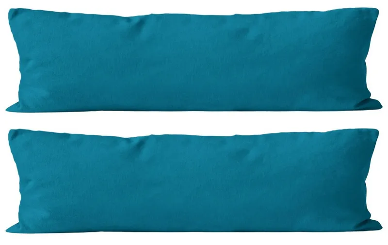 Carpe Sonno Seitenschläferkissenbezug 40x145 Baumwolle Seitenschläfer Kissenbezug Kissenhülle Bezug, (2 Stück), Seitenschläferkissenbezug 145 x 40 cm Stillkissenbezug Petrol, Blau, – Produktbild 2 von 5