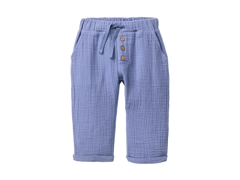 People Wear Organic People Wear Organic Musselin-Hose atlantik Gr. 74/80, Blau, – Produktbild 1 von 1