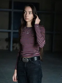 Nudie Jeans Nudie Jeans Damen Longsleeve - Jessy LS T-Shirt Striped Rib - aus Bio-Baumwolle – Produktbild 1 von 1
