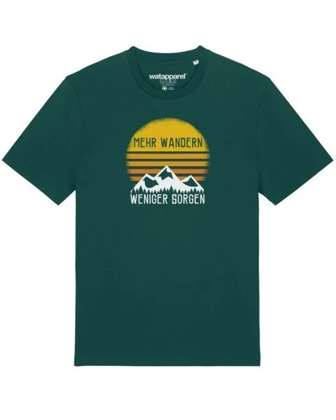 watapparel watapparel T-Shirt Unisex Mehr Wandern, Glazed green, – Produktbild 1 von 4