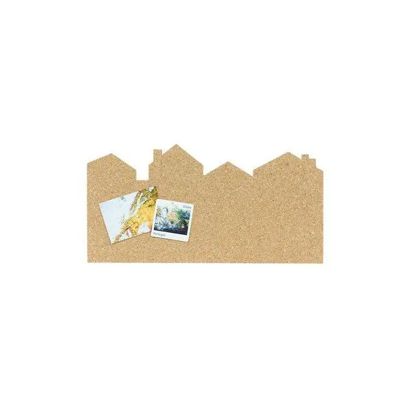 Kork-Deko Kork-Deko Kork-Pinnwand mit dem Motiv "Stadt / Skyline" | 60x30 cm | mit 6 Pins – Produktbild 2 von 3