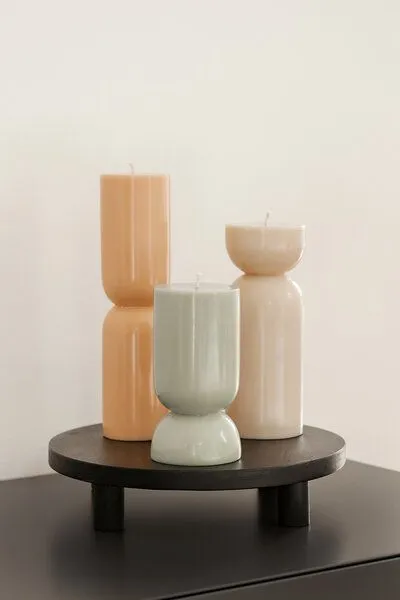 Originalhome Originalhome Nachhaltiges Kerzengeschenk: Handgegossene vegane Designkerze - Organic M,, Beige, – Produktbild 2 von 2