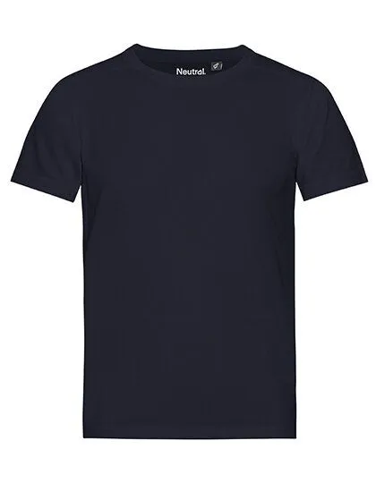 Neutral Neutral® Kinder Sportshirt T-Shirt bis Gr. 158 Regular Schnitt atmungsaktiv Recycling Material, Blau, – Produktbild 3 von 4