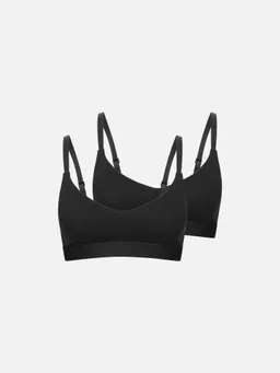 erlich textil erlich textil Casual Cotton Bralette im 2er Pack mit herausnehmbaren Pads aus Bio-Baumwolle, made in Europe – Produktbild 1 von 1