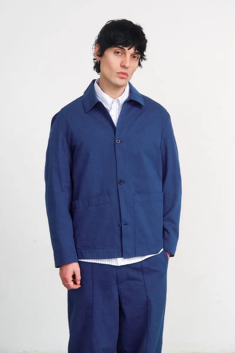 Rotholz Rotholz Herren vegan Jacke Workwear Ozeanblau, Dunkelblau, – Produktbild 2 von 2