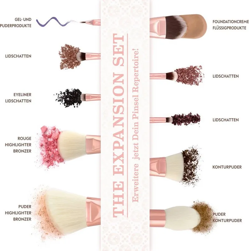 Luvia Cosmetics Kosmetikpinsel-Set EXPANSION SET - BLACK DIAMOND, 10 tlg., 10 Pinsel, Nurai-Pinselhaar, perfekt für jeden Anlass, vegan., Schwarz, – Produktbild 4 von 4