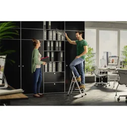 Hailo Hailo Trittleiter "K70 StandardLine", 2 Stufen, aus Aluminium – Produktbild 1 von 1